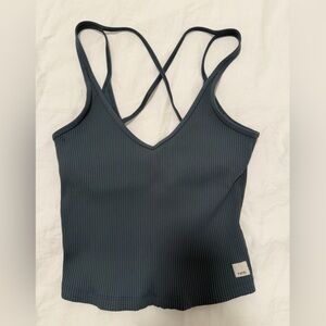 Vuori Teal Ribbed Tank Top
